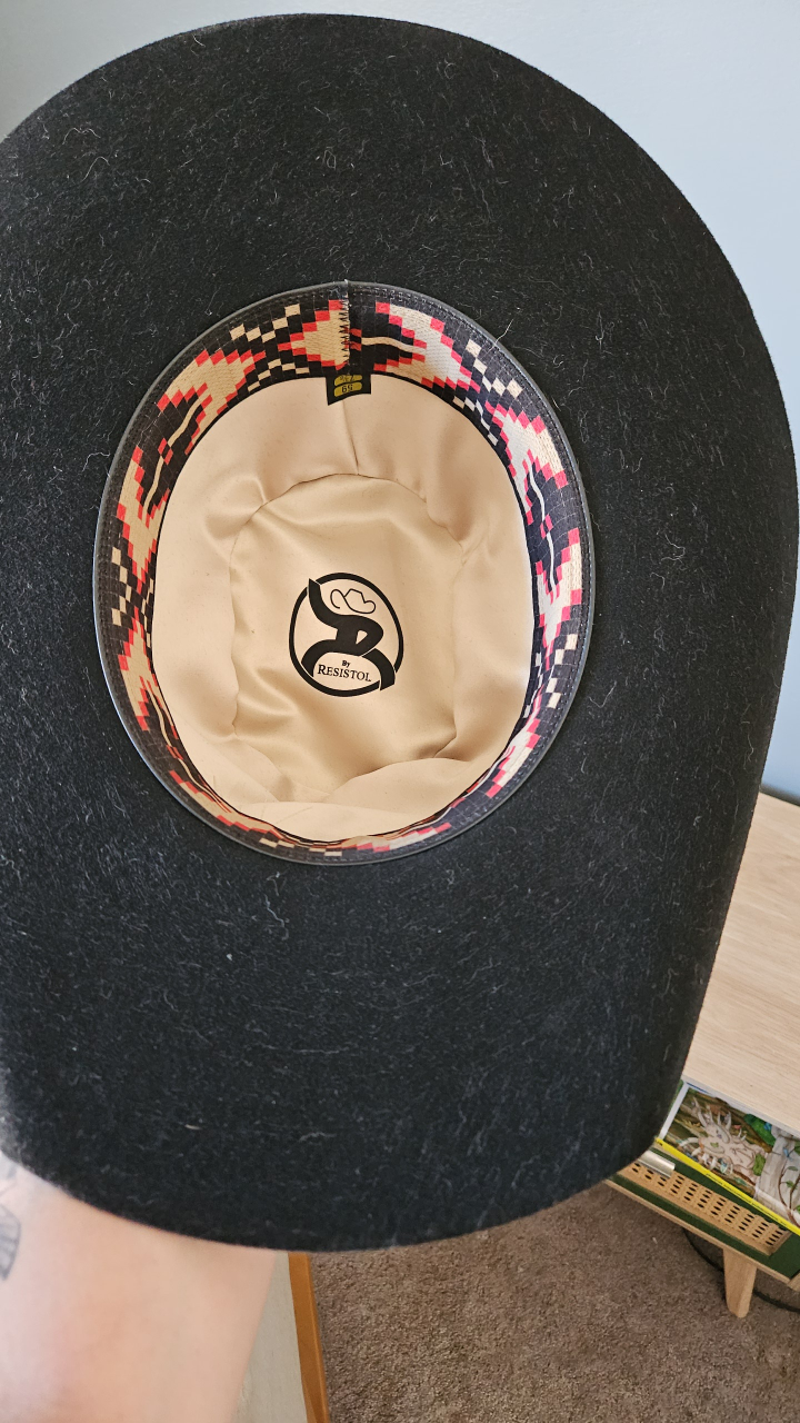 Men's Resistol Black Cowboy Hat - Size 7 3/8 - photo 5