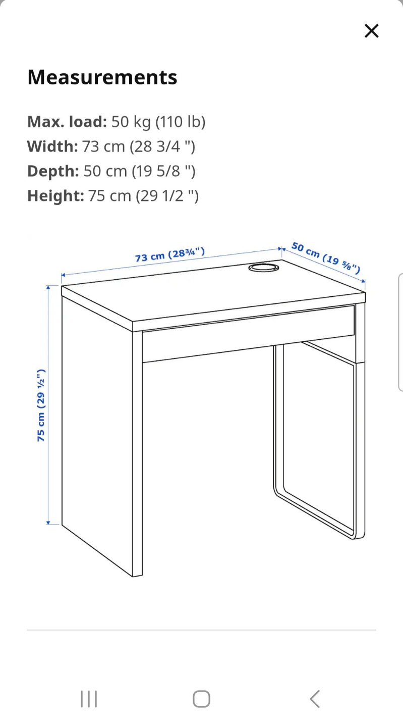IKEA MICKE Desk - Black - photo 3