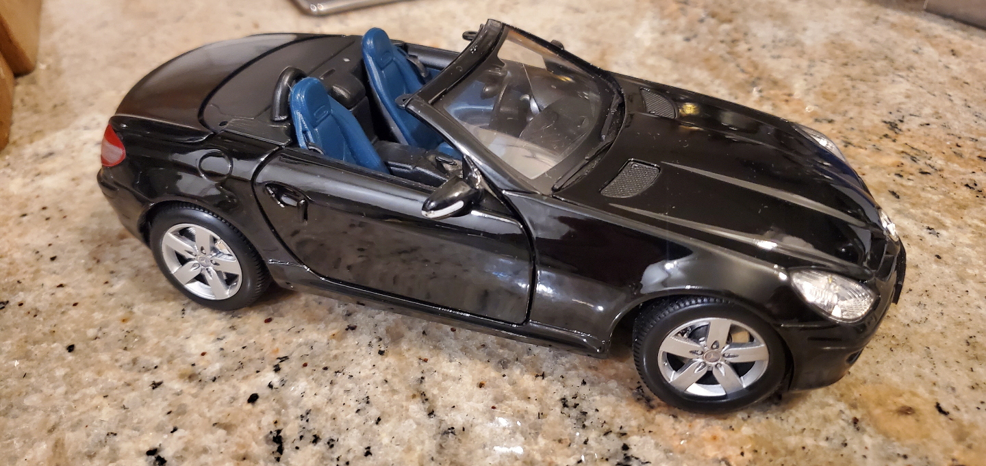 Mercedes-Benz SLK-Class Black Convertible Die-Cast Model Car