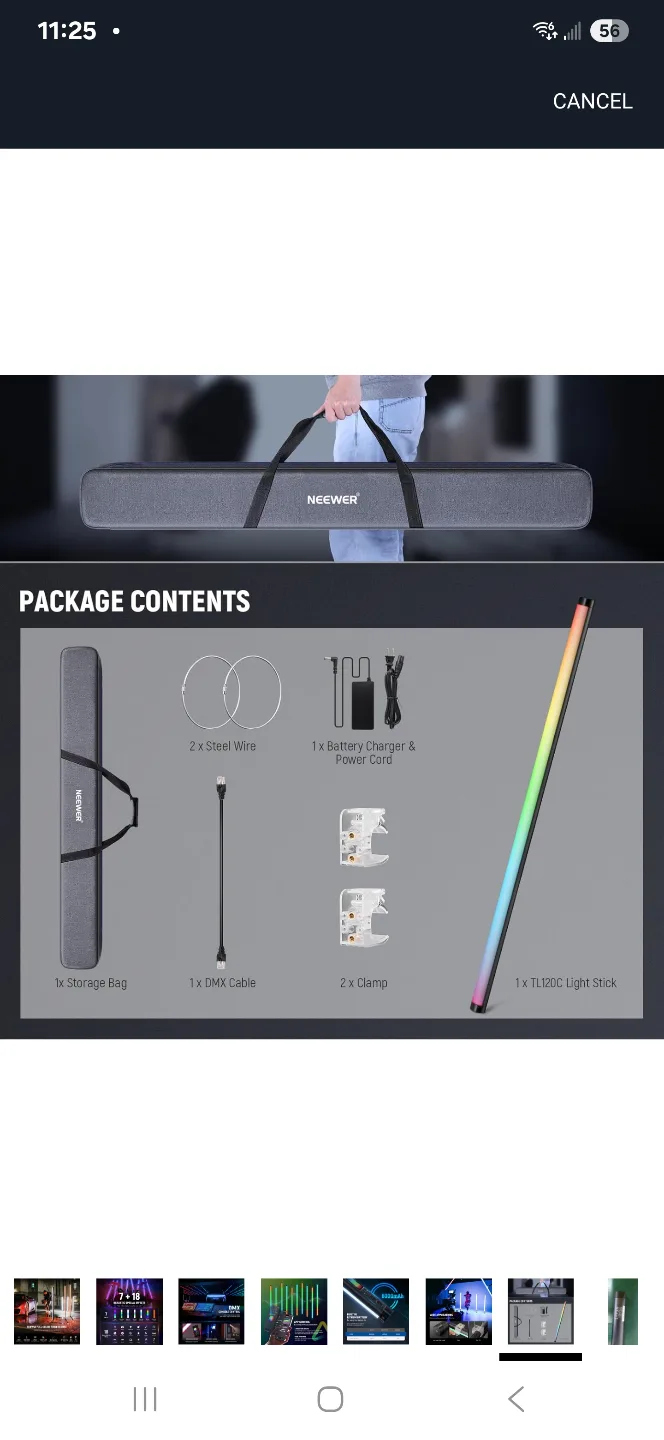 Neewer TL120C RGB LED Light Stick Kit thumbnail