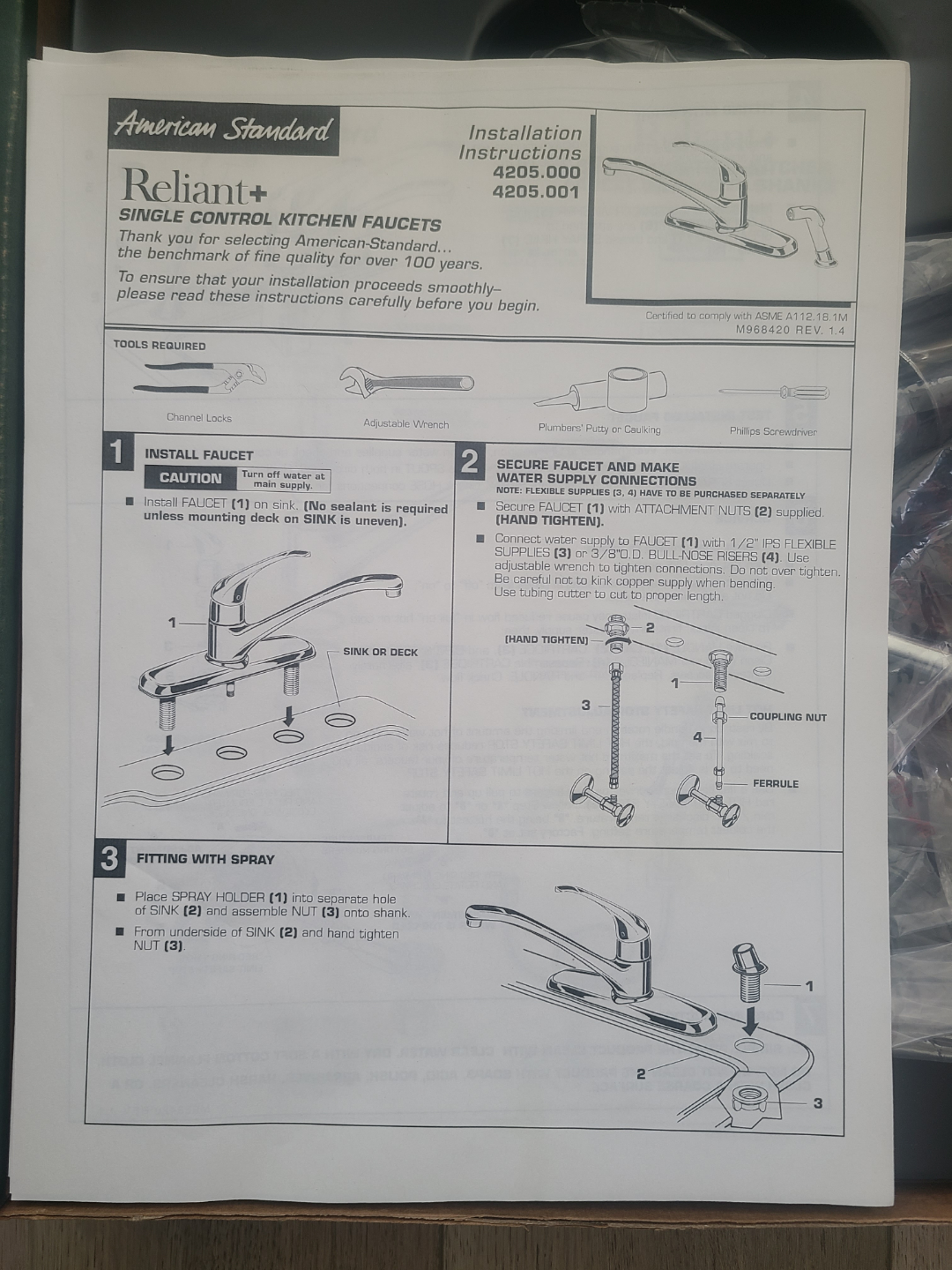 American Standard Reliant+ Single Control Kitchen Faucet - photo 3
