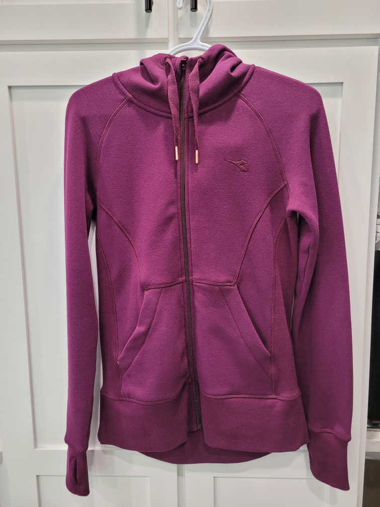 Diadora Women's Purple Zip-Up Hoodie