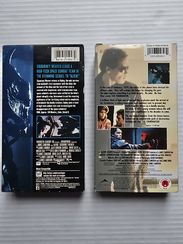Movies vhs Tapes: Aliens & The Terminator - photo 2