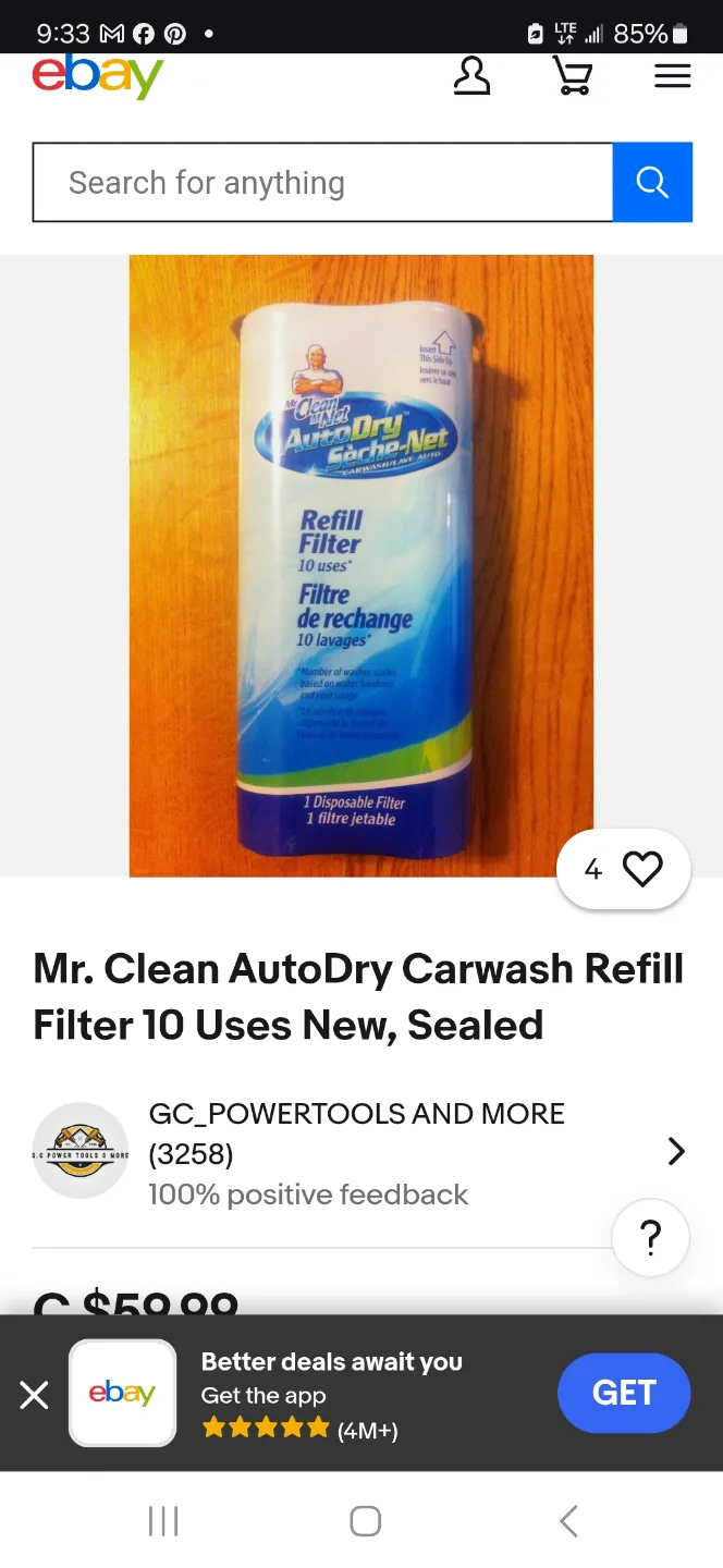 Mr. Clean AutoDry Carwash Refill Filter thumbnail