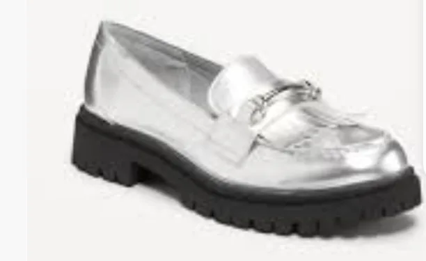 Silver Chunky Loafer Shoes size 9 image indicator(2)