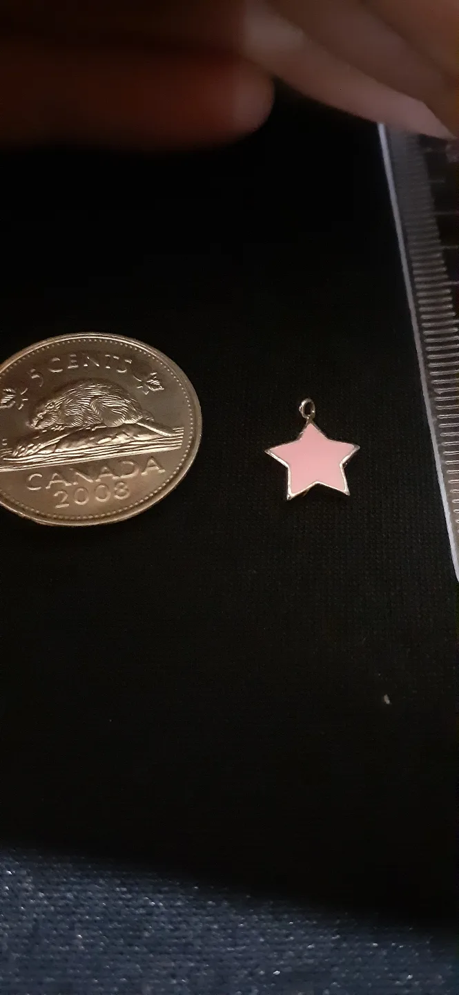 Miniature Pink Star Charm thumbnail