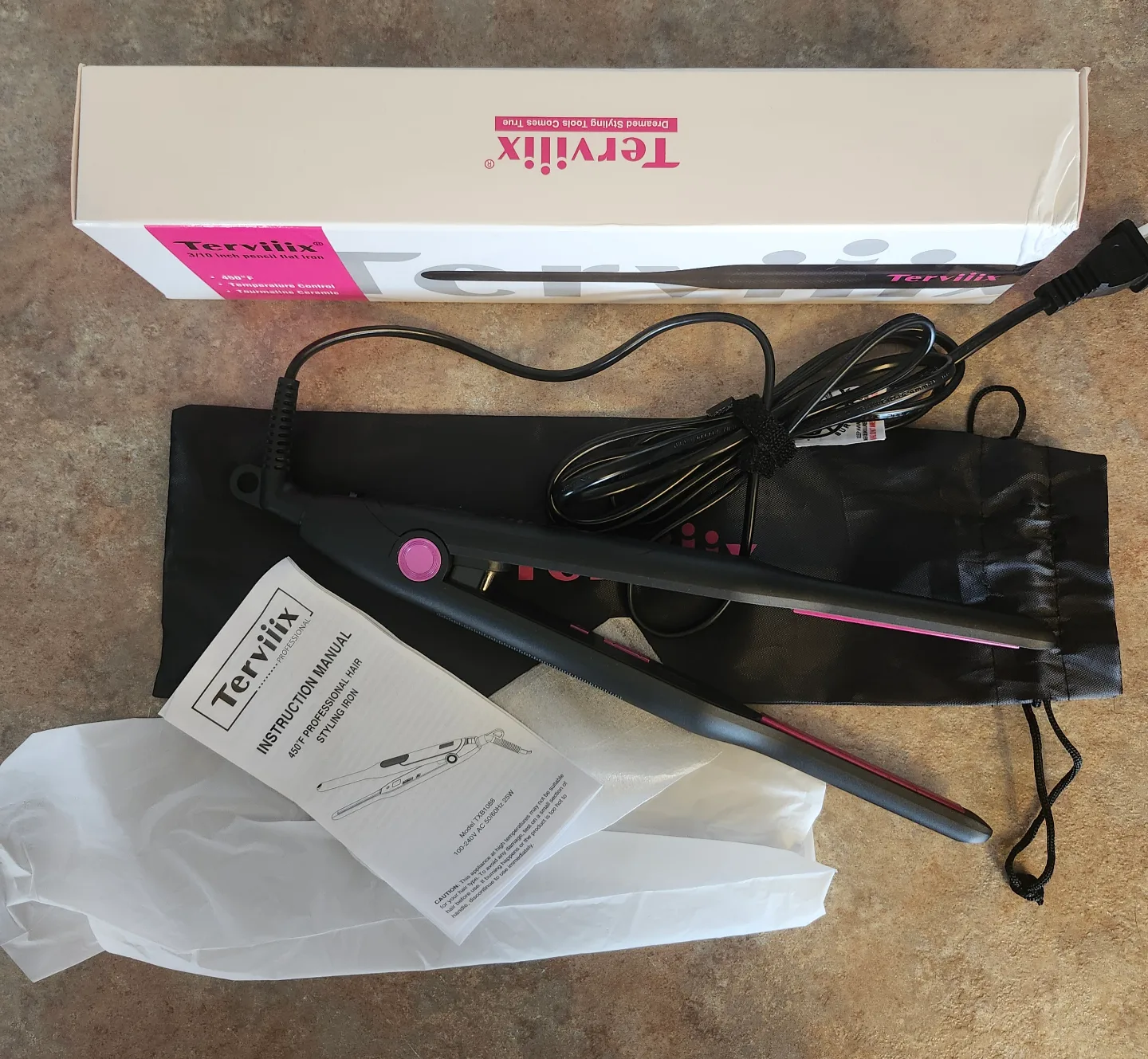 Terivilix 3/10 inch Pencil Flat Iron - New in Box image indicator(6)