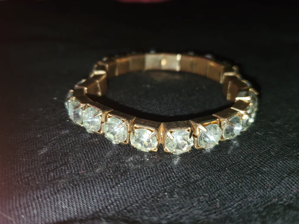 Assorted Rhinestone and Pearl Bracelets (Silver/Gold/Purple) thumbnail