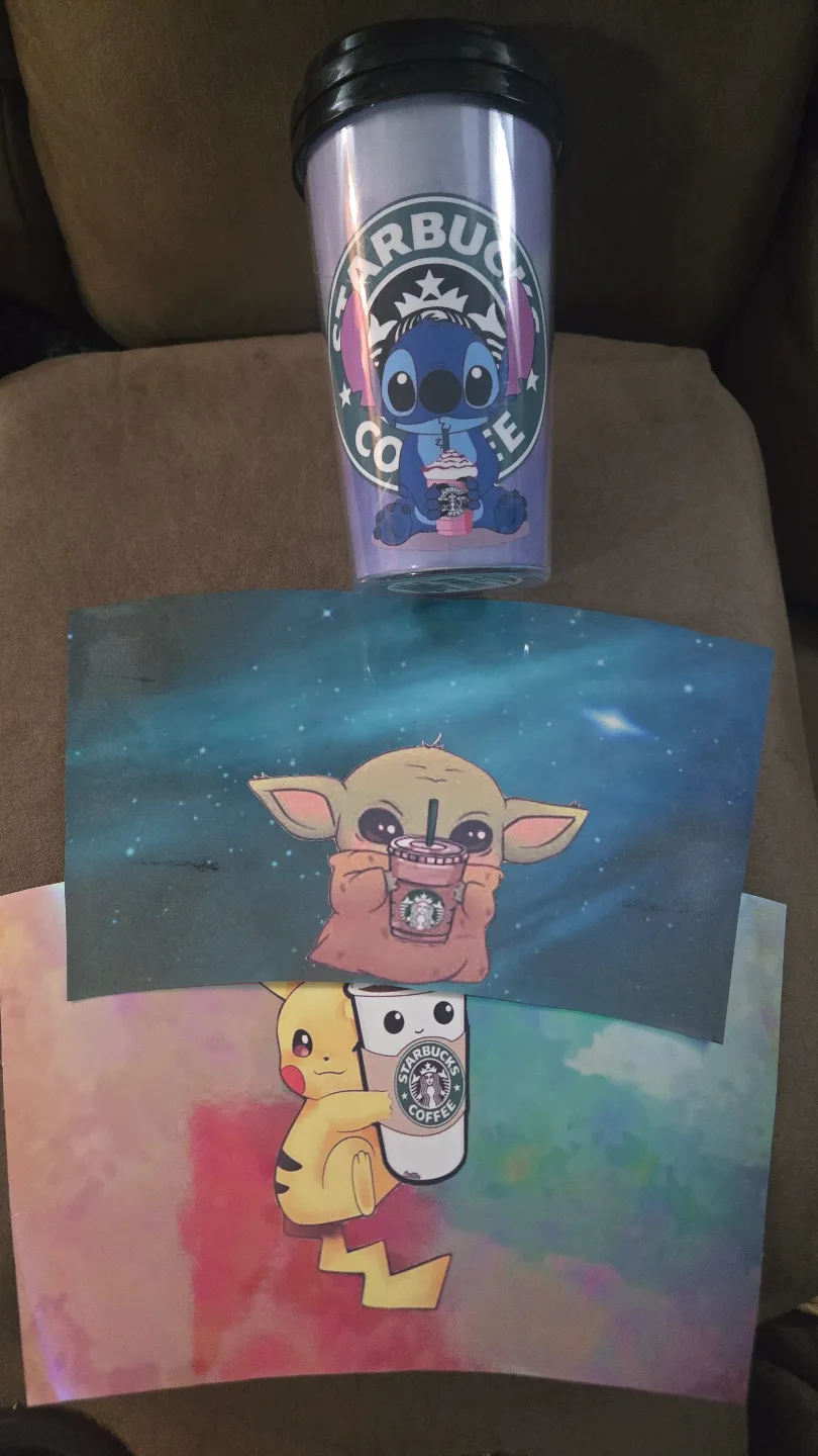 Cute Starbucks Themed Travel Tumbler & Prints thumbnail