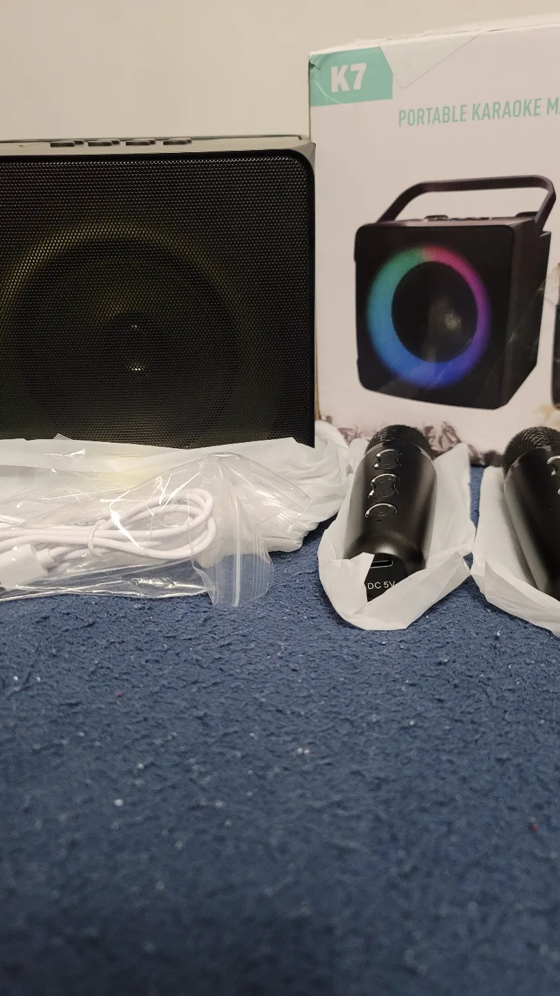 Karaoke Machine with Two Wireless Microphones image indicator(10)