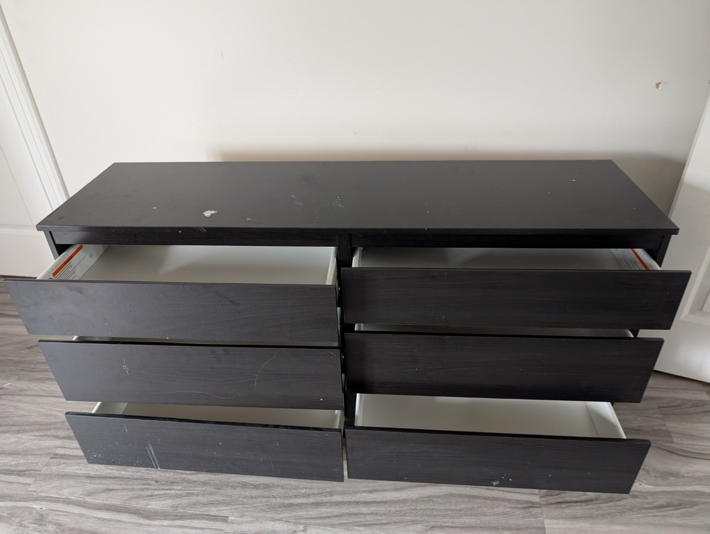 IKEA 6-Drawer Dresser - Black-Brown