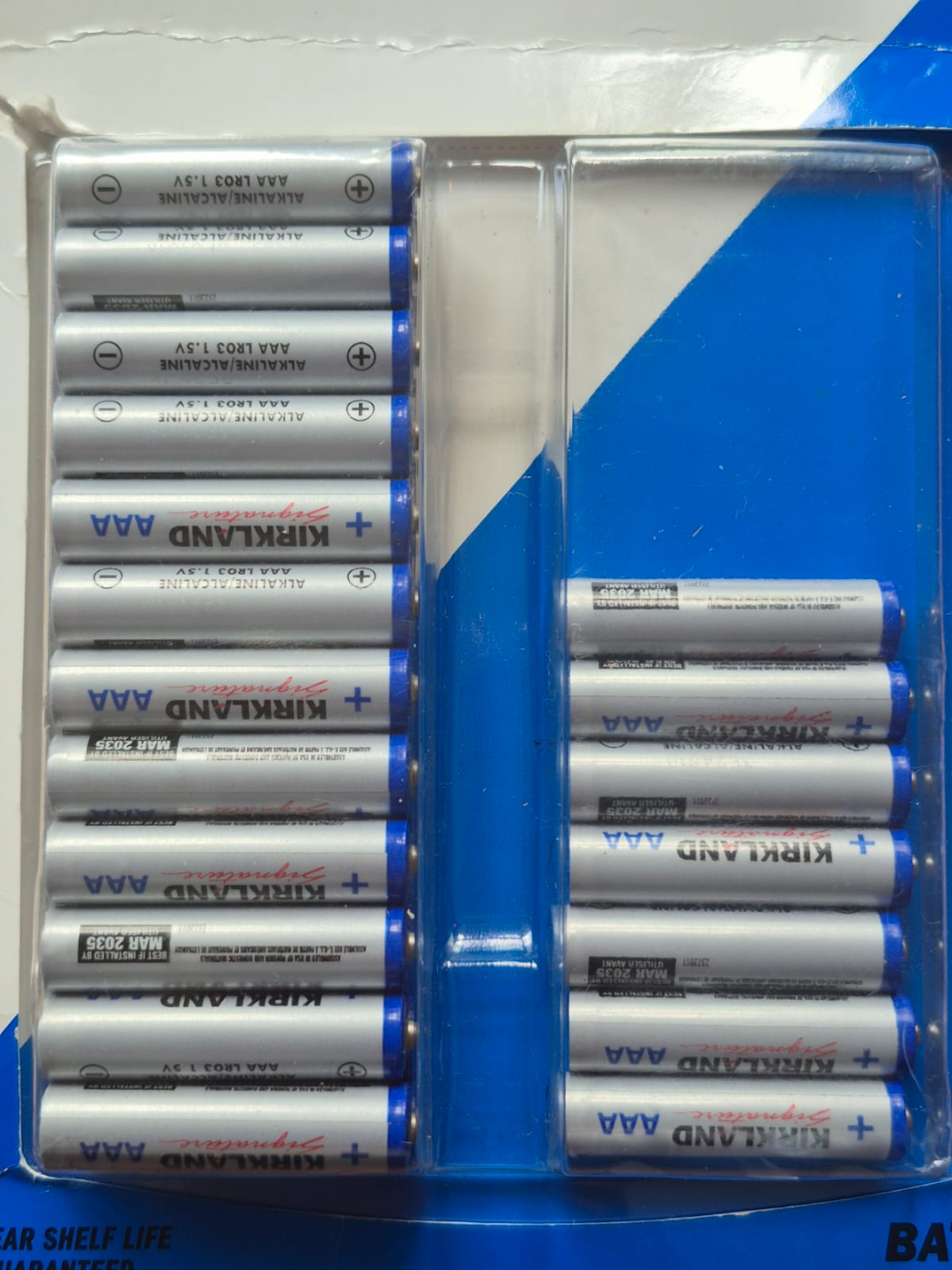Kirkland Signature AAA Alkaline Batteries (30 nos) 💚 - photo 3
