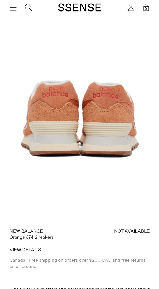 New Balance 574 Sneakers - Orange image indicator(2)