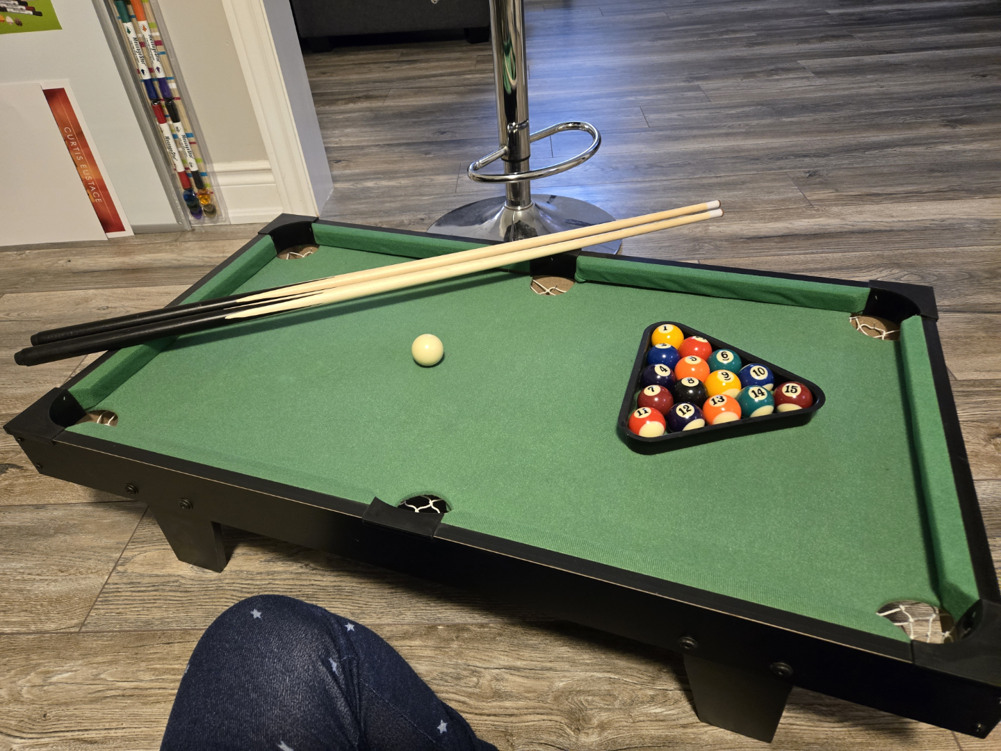 Mini Pool Table with 2 Cues and Balls - photo 2