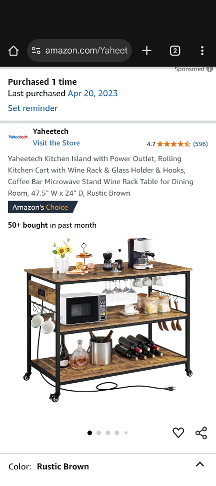 Kitchen island with power outlet