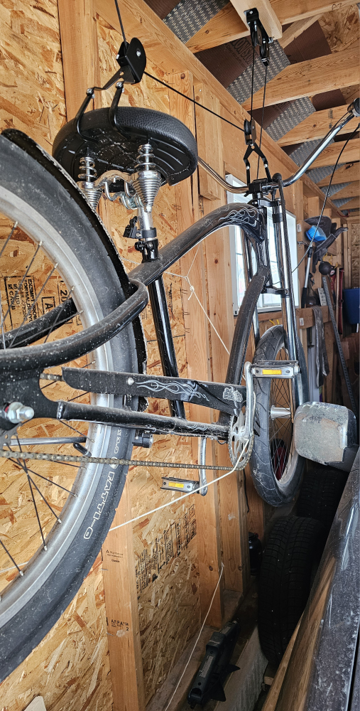 Cruiser Bicycle - Black with Flames