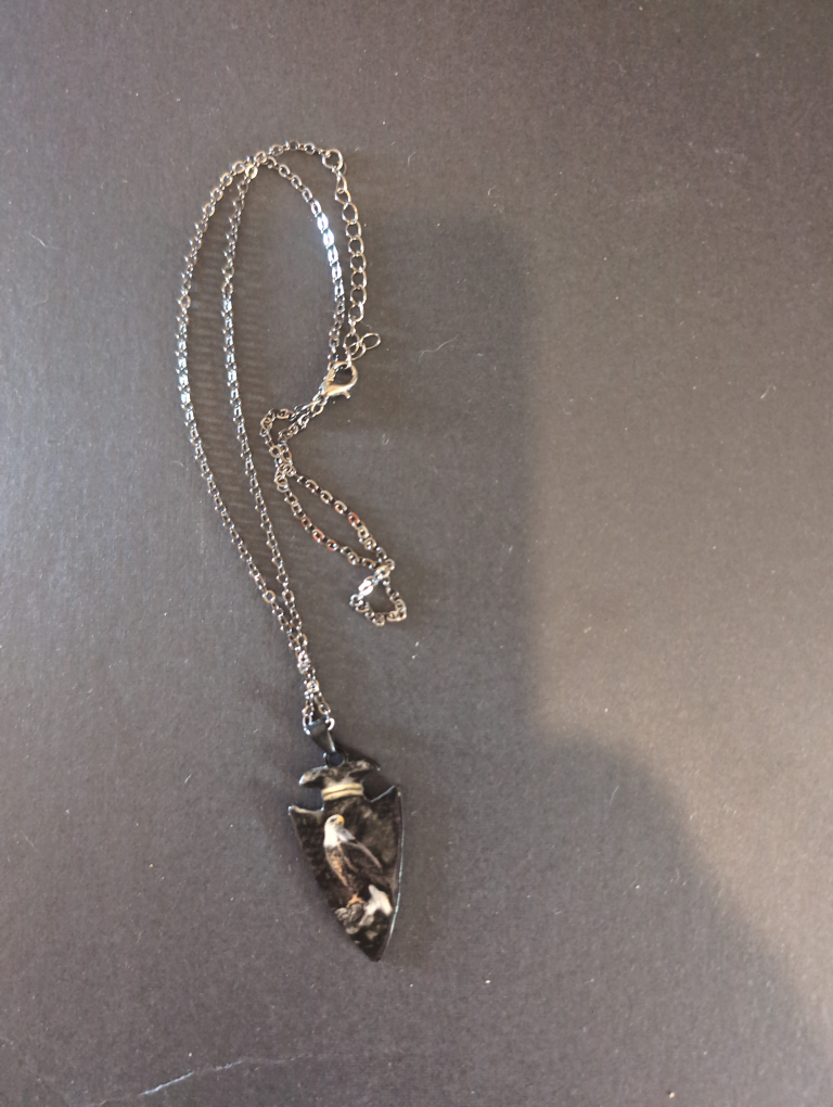 Arrowhead Eagle Pendant Necklace 💚 - photo 2