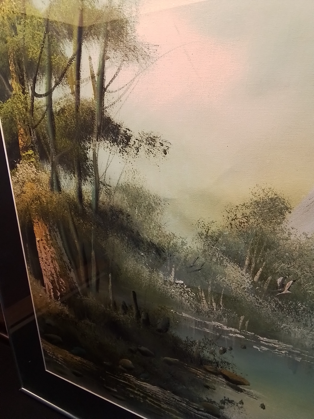 Framed Landscape OOC Painting Iran - photo 2