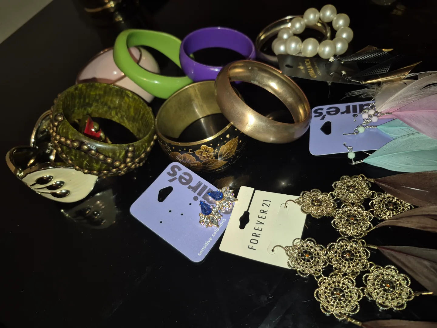 Jeweley Lot: Assorted Bangles, Earrings & More thumbnail