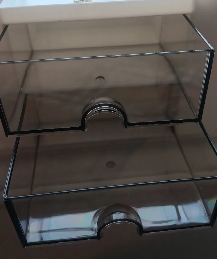 White Makeup Organiser with Two Clear Drawers image indicator(5)