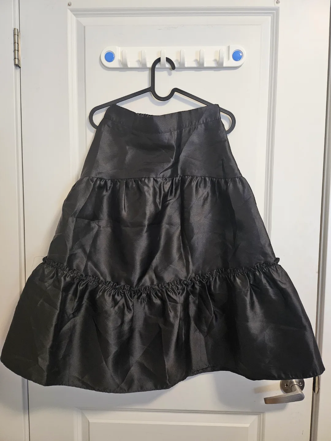b+ab Black Tiered Midi Skirt thumbnail