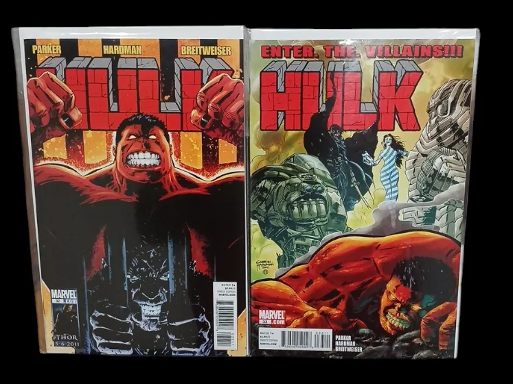 Hulk Comic Books and Red Hulk Plush Lot image indicator(2)