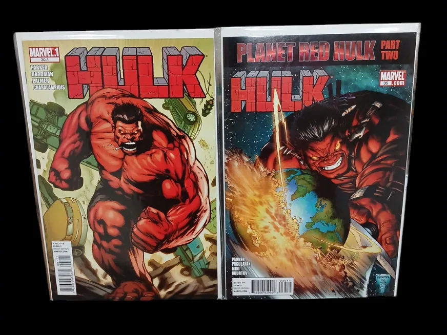 Hulk Comic Books and Red Hulk Plush Lot image indicator(3)
