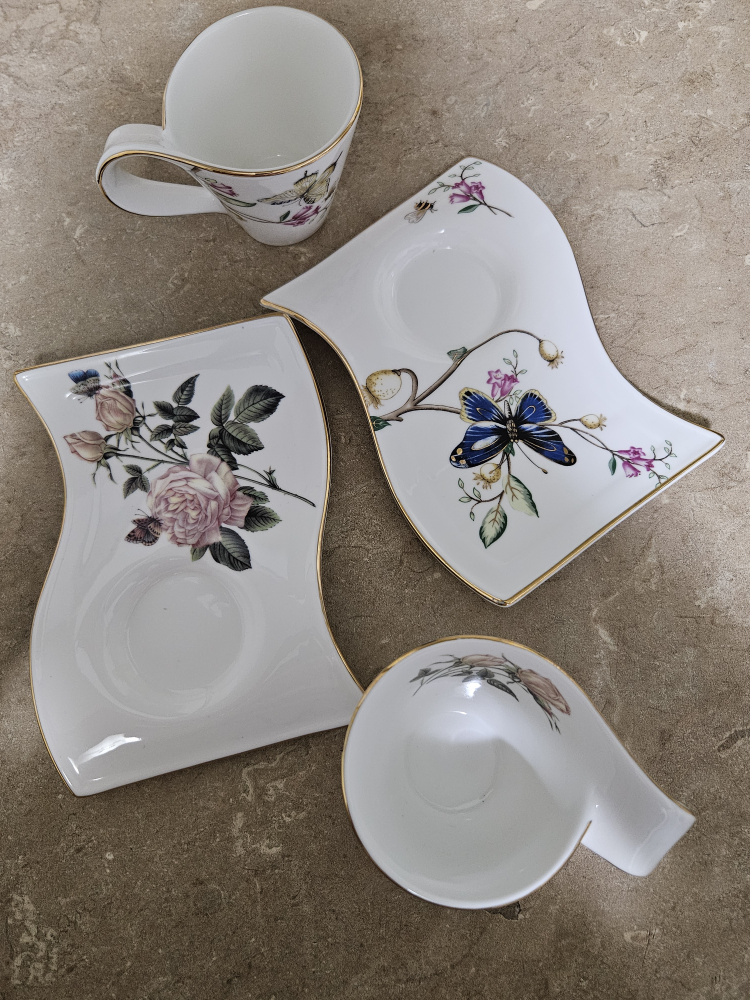 Two Unique Teacups and Saucers - photo 2