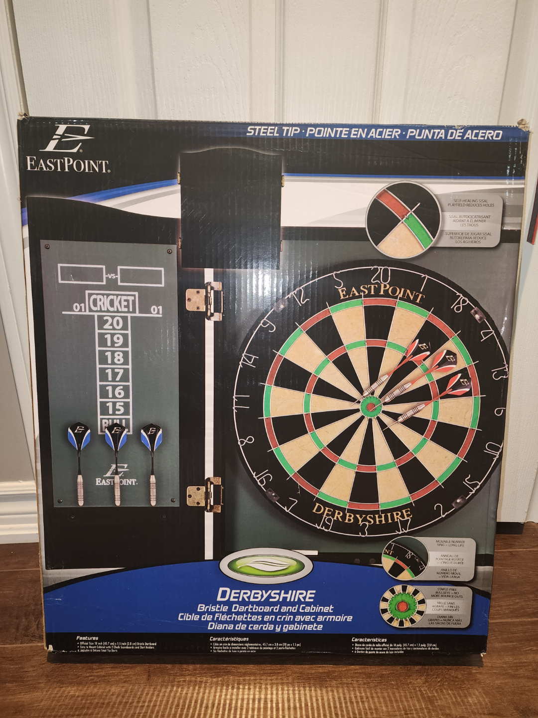 EastPoint Derbyshire Bristle Dartboard and Cabinet