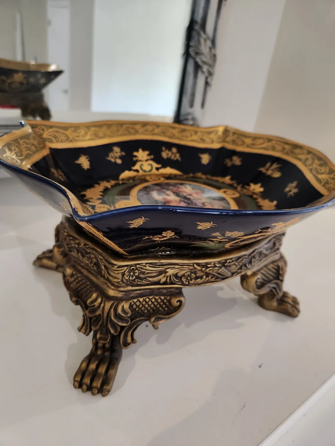 Antique French-Style Porcelain Dinnerware Set image indicator(6)