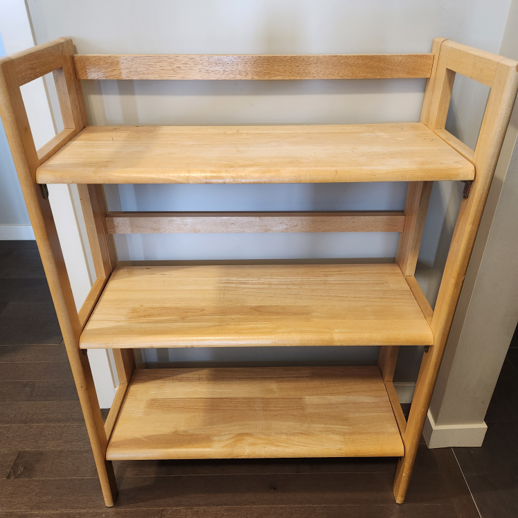 Three-shelf Wooden Bookcase