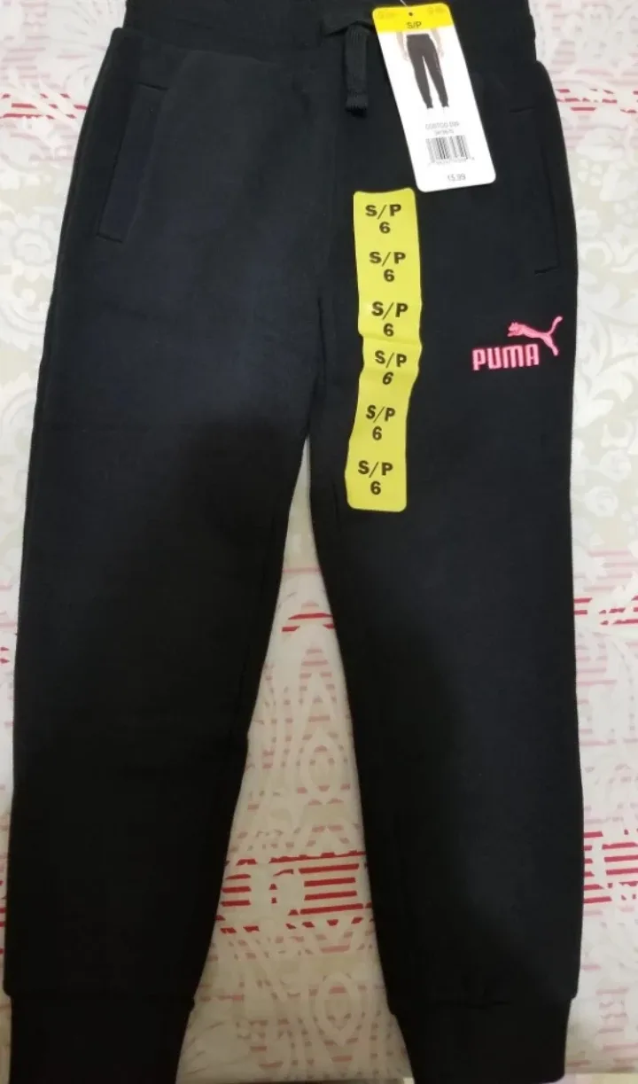 Girls' Puma Black Joggers - Size 6 💚 image indicator(2)