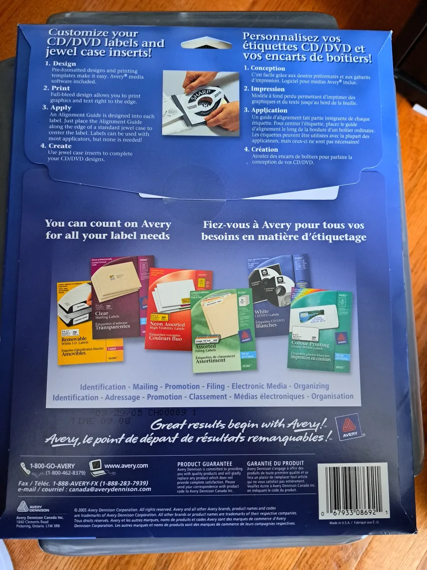 Avery 08692 CD/DVD Labels - Matte White - Ink Jet Printable image indicator(2)