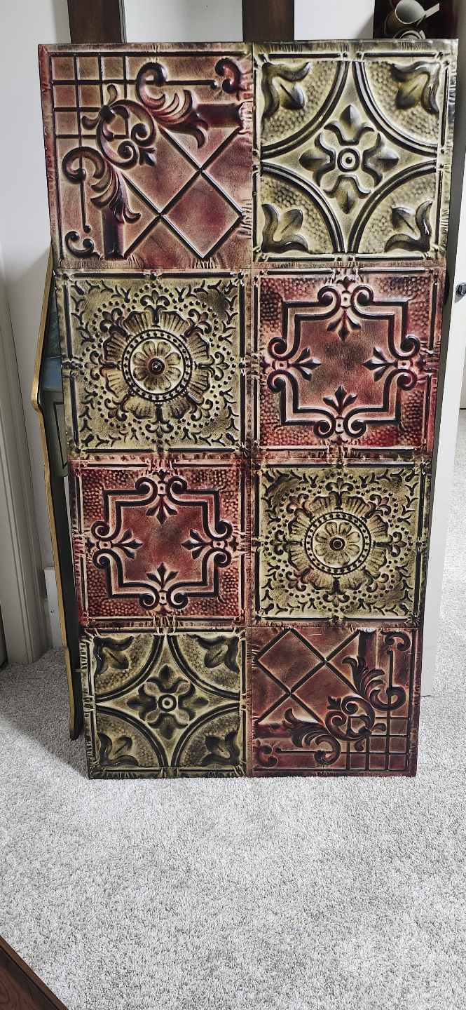 Vintage-Style Metal Tile Wall Art