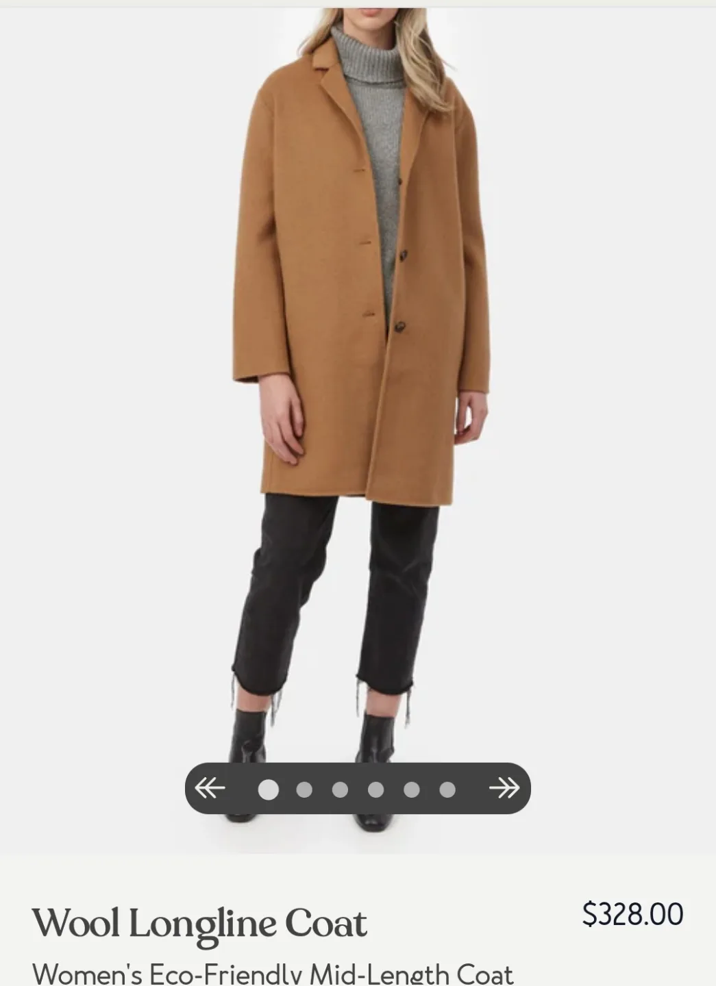 TenTree Recycled Wool Longline Coat image indicator(6)