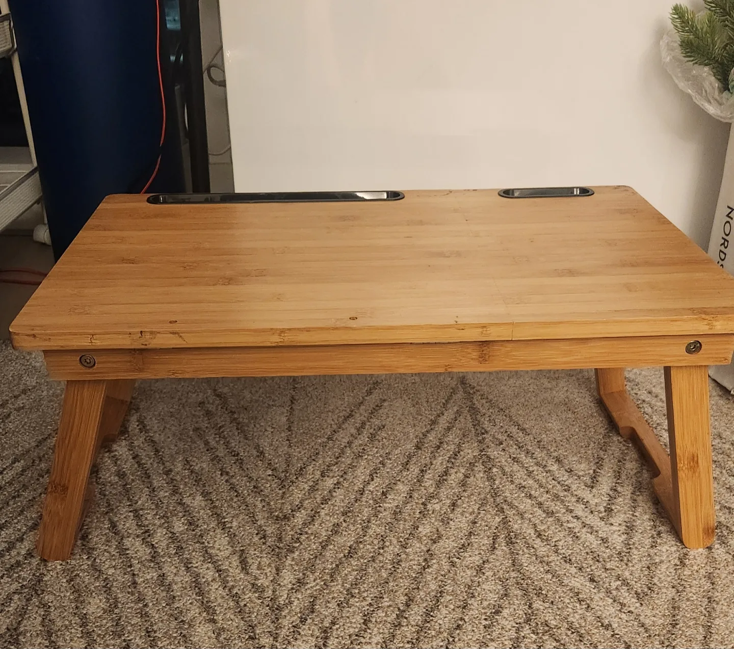 Bamboo Laptop Desk with Phone Holders thumbnail