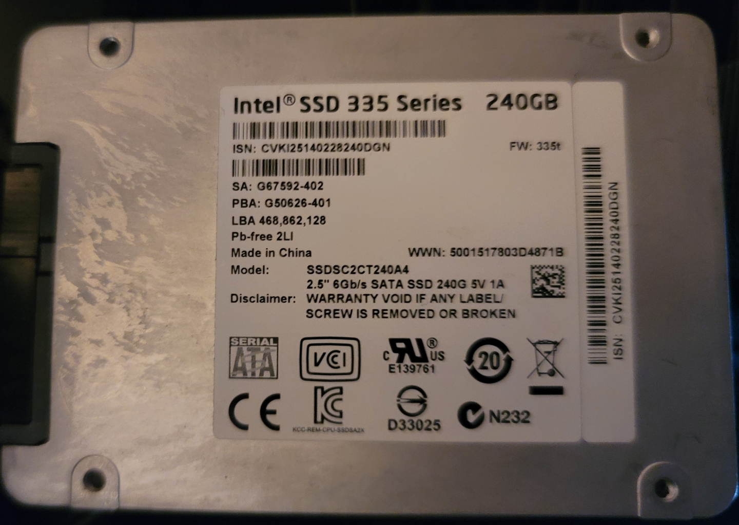 Intel SSD120A3 120GB & SSD240A4 240GB Solid State Drives - photo 3