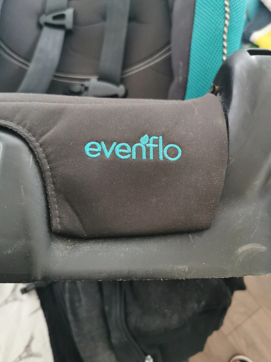 Evenflo Child Car Booster Seat - Teal and Black - photo 2