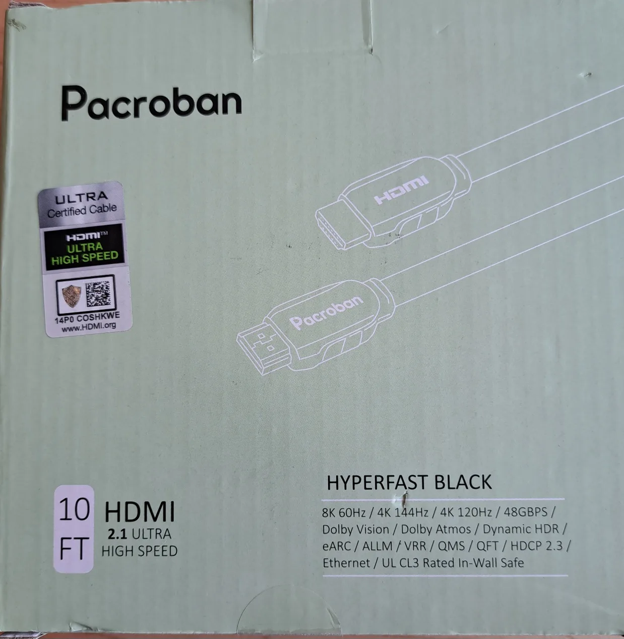 10ft HyperFast HDMI 2.1 Cable - Ultra High Speed 8K 4K thumbnail