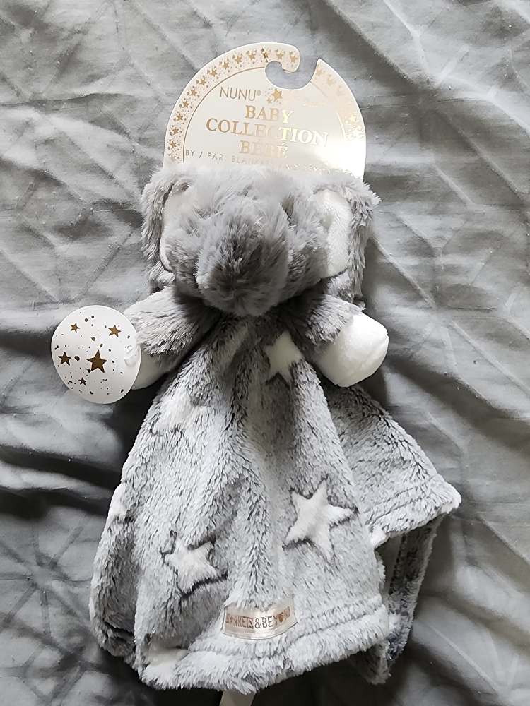 Nunu Baby Collection Grey Star Security Blanket
