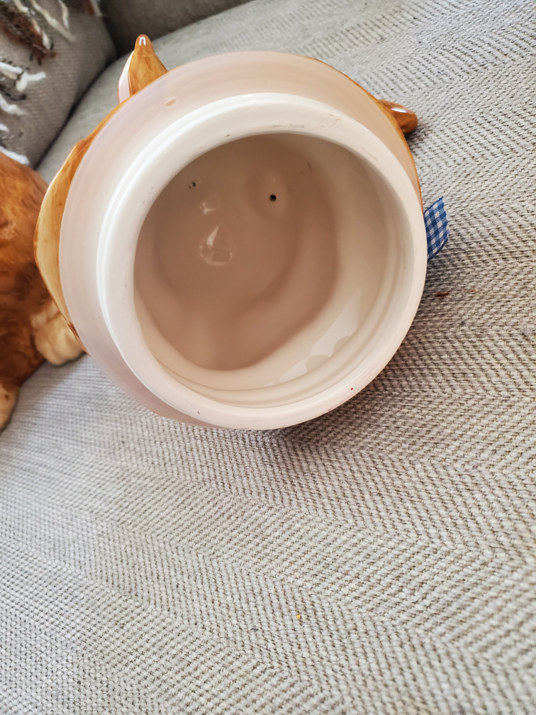 Pier 1 Imports Ceramic Bunny Cookie Jar - photo 3