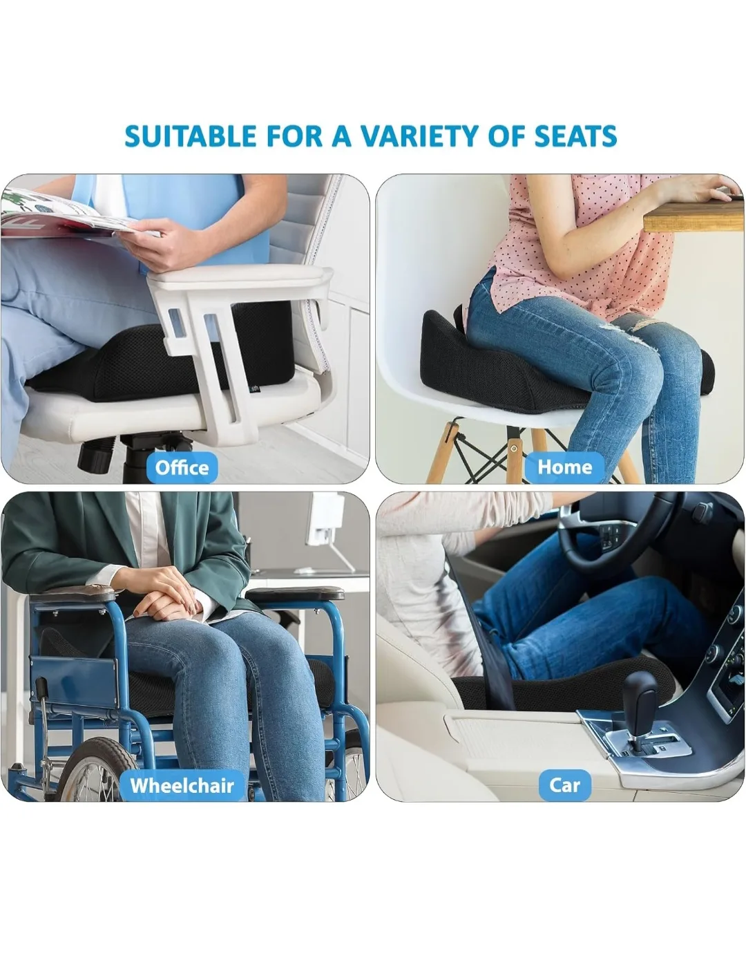 Ergonomic Memory Foam Seat Cushion with Washable Cover image indicator(6)