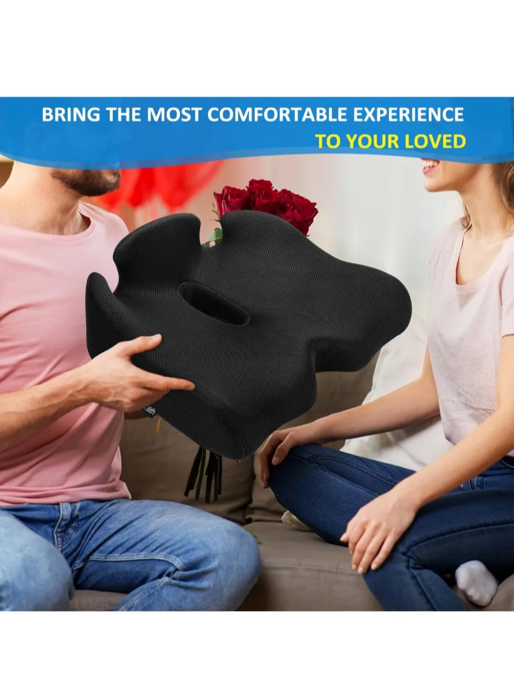 Ergonomic Memory Foam Seat Cushion with Washable Cover image indicator(8)