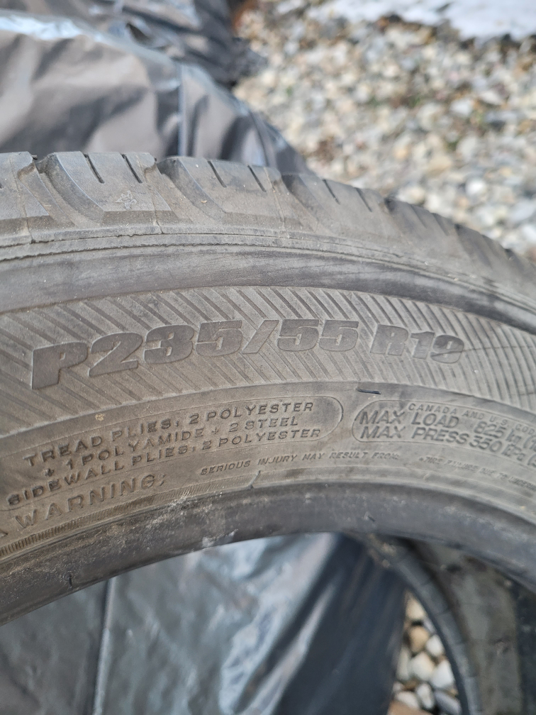 3 Used Michelin P235/55R19 Winter Tires - photo 2