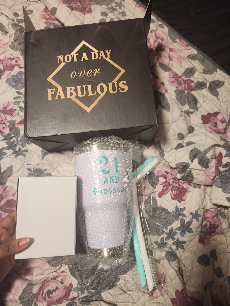 21 and Fantastic Stainless Steel Tumbler with Straws