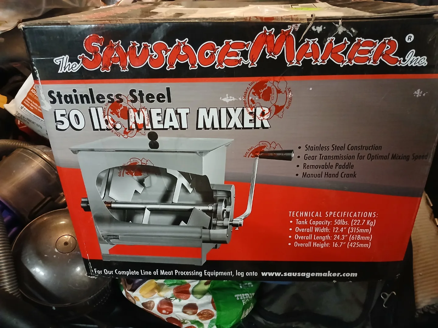 The Sausage Maker 50 lb. Stainless Steel Meat Mixer thumbnail