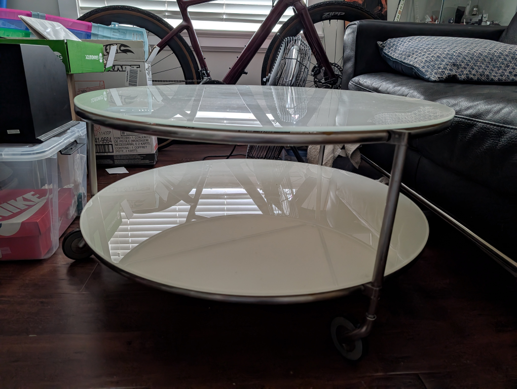 Two-tiered rolling side table - photo 2