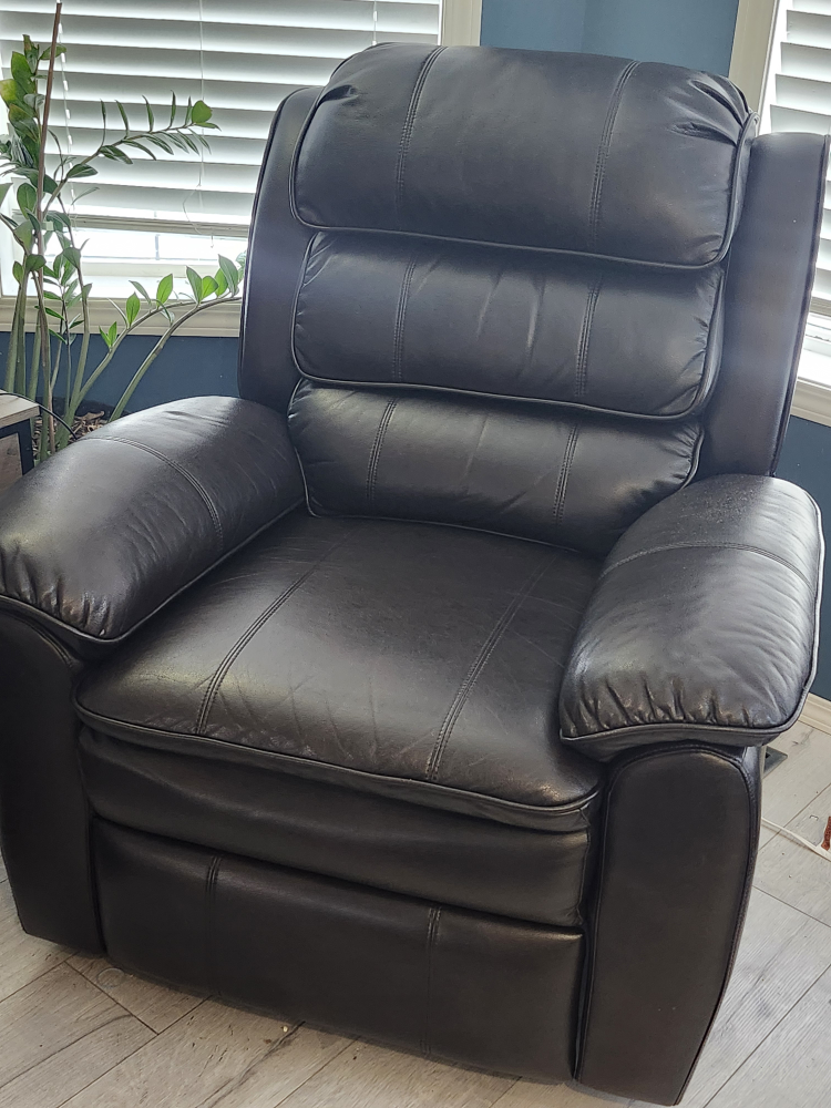 Brown Faux Leather Recliner