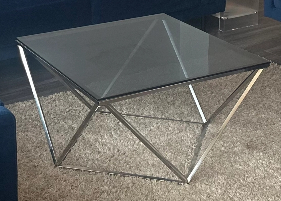 Geometric Glass Coffee Table