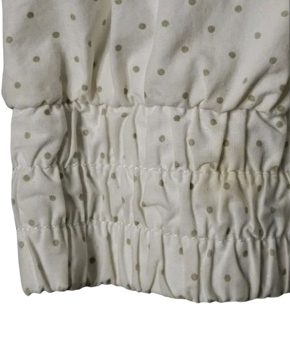 💚 Aéropostale White Cotton w Grey Polka Dot Cropped Jacket image indicator(5)